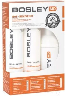 Набор косметики для волос Bosley MD Revive Color Safe Starter Pack Шампунь+Кондиционер+Мусс (150мл+150мл+100мл)