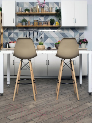 Стул барный Stool Group Eames / 8056H (бежево-серый)