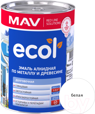 

Эмаль MAV, Белый, Ecol Алкидная