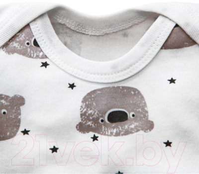 Комплект одежды для малышей Amarobaby Soft Hugs Коалы / AMARO-ODSH201-Ko-74 (белый, р. 74)