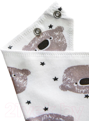 Комплект одежды для малышей Amarobaby Soft Hugs Коалы / AMARO-ODSH201-Ko-74 (белый, р. 74)
