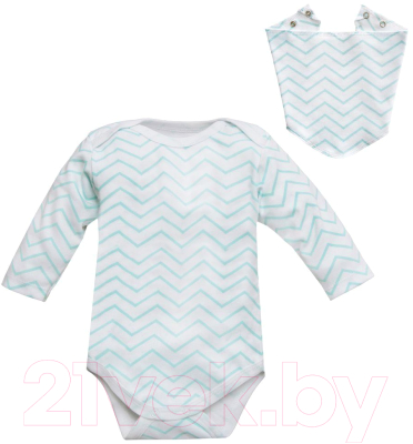 Комплект одежды для малышей Amarobaby Soft Hugs Зигзаг / AMARO-ODSH201-ZIM-56 (мятный, р. 56)