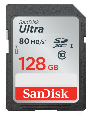 

Карта памяти SanDisk, Ultra 128GB (SDSDUN4-128G-GN6IN)