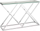 Консольный столик Stool Group Инсигния 120x40 / ECST-026 (прозрачное стекло/сталь серебристый) - 