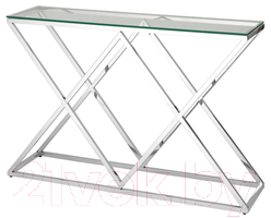 Консольный столик Stool Group Инсигния 115x30 / ECST-026 (прозрачное стекло/сталь серебристый)