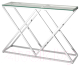 Консольный столик Stool Group Инсигния 115x30 / ECST-026 (прозрачное стекло/сталь серебристый) - 