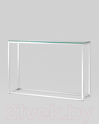 Консольный столик Stool Group Таун 115x30 / ECST-022 (прозрачное стекло/сталь серебристый)