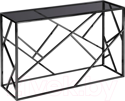 Консольный столик Stool Group Арт Деко 115x30 / ECST-015-BG-SK (стекло Smoke/сталь темный хром)