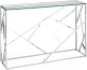 Консольный столик Stool Group Арт Деко 120x40 (прозрачное стекло/сталь серебристый) - 