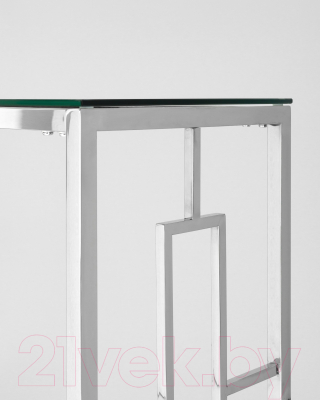 Консольный столик Stool Group Бруклин 120x40 / ECST-013 (прозрачное стекло/сталь серебристый)