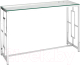 Консольный столик Stool Group Бруклин 120x40 / ECST-013 (прозрачное стекло/сталь серебристый) - 