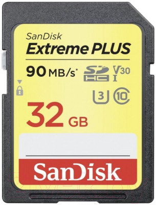 

Карта памяти SanDisk, Extreme Plus 32GB (SDSDXWF-032G-GNCIN)