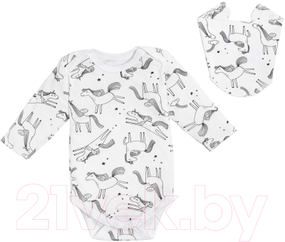 

Комплект одежды для новорожденных Amarobaby, Soft Hugs Единороги с косынкой