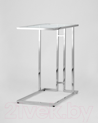 Приставной столик Stool Group Бостон 50x32 / EET-061-C (прозрачное стекло/сталь серебристый)