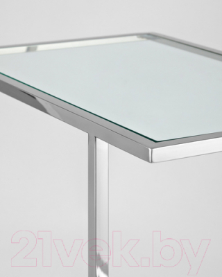 Приставной столик Stool Group Бостон 50x32 / EET-061-C (прозрачное стекло/сталь серебристый)