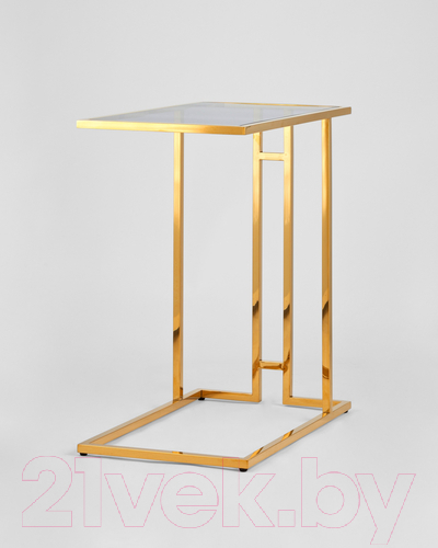Приставной столик Stool Group Бостон 50x32 / EET-061-TG-SK (стекло Smoke/сталь золото)