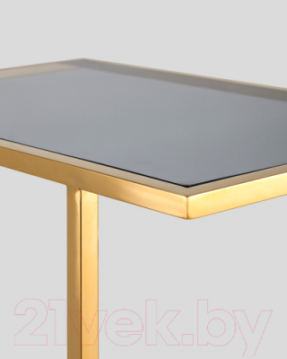 Приставной столик Stool Group Бостон 50x32 / EET-061-TG-SK (стекло Smoke/сталь золото)