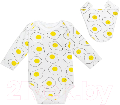 

Комплект одежды для новорожденных Amarobaby, Soft Hugs Яичница с косынкой