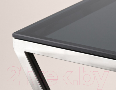 Изображение товара Журнальный столик Stool Group Инсигния 55x55 / EET-026-BG-SK (стекло Smoke/сталь темный хром)