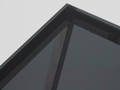 Изображение товара Журнальный столик Stool Group Инсигния 55x55 / EET-026-BG-SK (стекло Smoke/сталь темный хром)