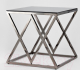 Миниатюра изображения товара Журнальный столик Stool Group Инсигния 55x55 / EET-026-BG-SK (стекло Smoke/сталь темный хром)