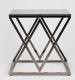 Миниатюра изображения товара Журнальный столик Stool Group Инсигния 55x55 / EET-026-BG-SK (стекло Smoke/сталь темный хром)