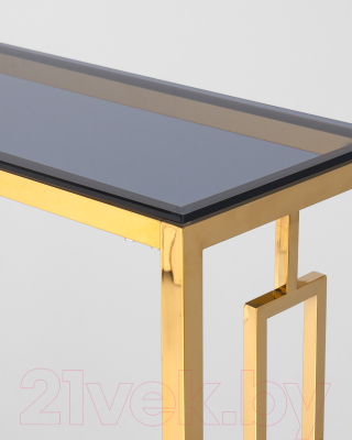 Консольный столик Stool Group Бруклин 115x30 / ECST-013-TG-SK (стекло Smoke/сталь золото)