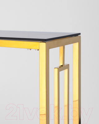 Консольный столик Stool Group Бруклин 115x30 / ECST-013-TG-SK (стекло Smoke/сталь золото)