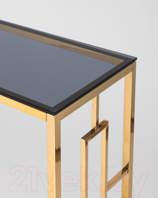Консольный столик Stool Group Бруклин 120x40 (стекло Smoke/сталь золото)