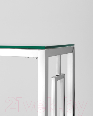 Консольный столик Stool Group Бруклин 115x30 / ECST-013 (прозрачное стекло/сталь серебристый)