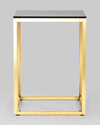 Журнальный столик Stool Group Таун 40x40 / EET-022-TG-SK (стекло Smoke/сталь золото)