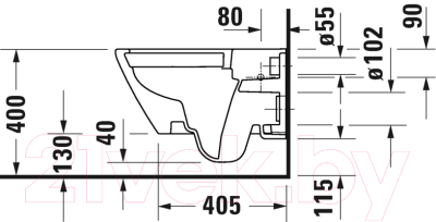 Унитаз подвесной Duravit D-Neo 2577090000