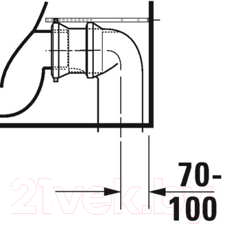 Унитаз напольный Duravit D-Neo 2002090000