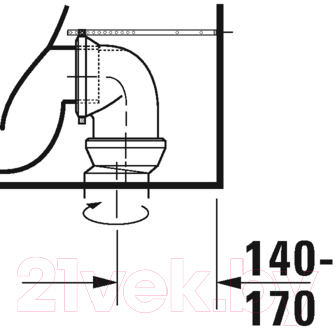 Унитаз напольный Duravit D-Neo 2002090000