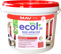 Краска MAV Ecol ВД-АК-2036 (11л, снежно-белый матовый) - 