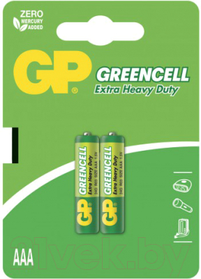 Комплект батареек GP Batteries Greencell R3/AAA 24G-CR2 (2шт)