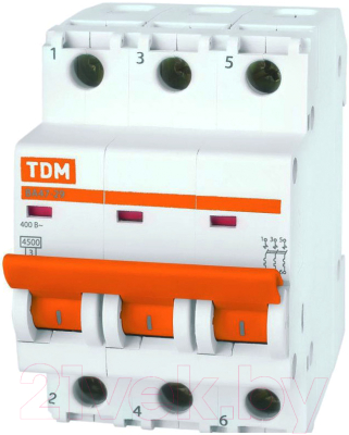 Выключатель автоматический TDM ВА 47-29 3P 50А (C) 4.5кА / SQ0206-0114