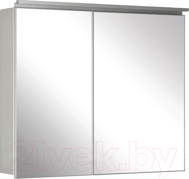 Шкаф с зеркалом для ванной De Aqua Алюминиум 100 / 261754 (серебристый)