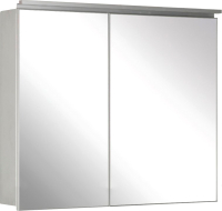 Шкаф с зеркалом для ванной De Aqua Алюминиум 100 / 261754 (серебристый) - 