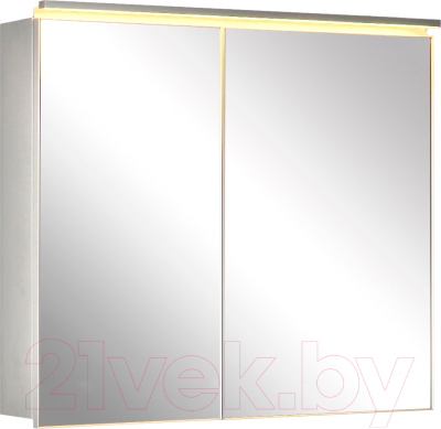 Шкаф с зеркалом для ванной De Aqua Алюминиум 100 / 261754 (серебристый)