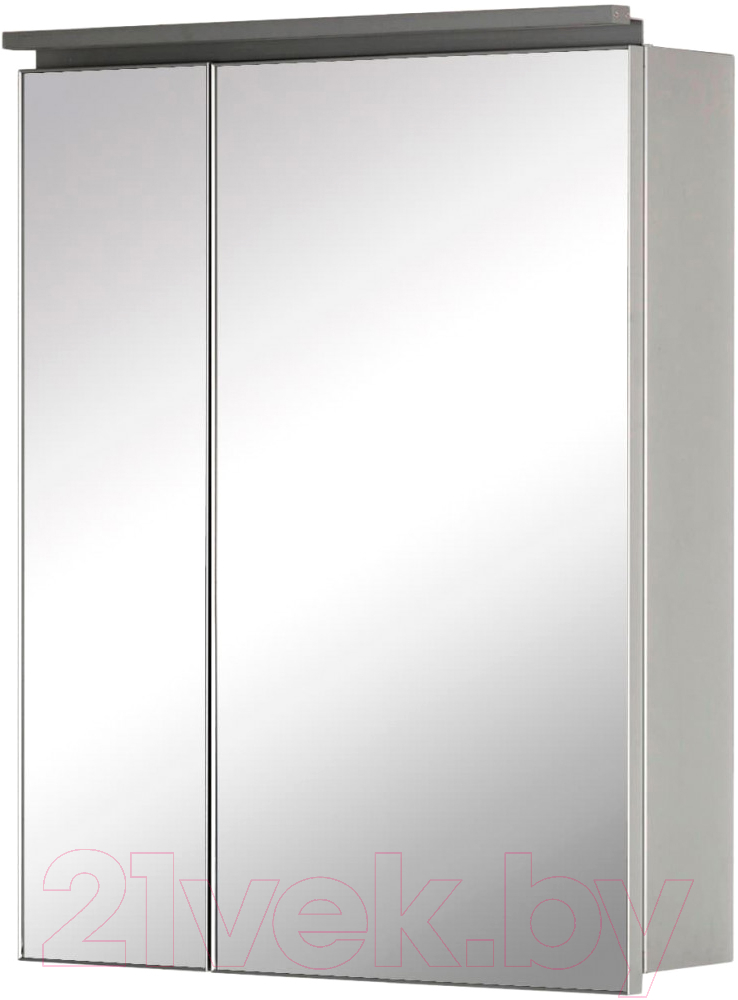 Шкаф с зеркалом для ванной De Aqua Алюминиум 60 / 261750 (серебристый)