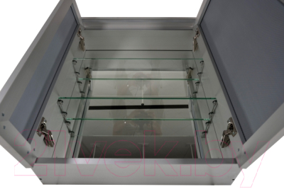Шкаф с зеркалом для ванной De Aqua Алюминиум 60 / 261750 (серебристый)