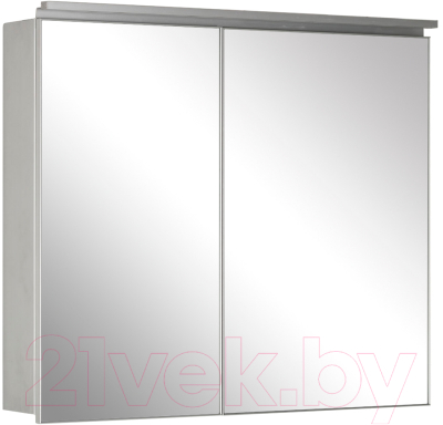 Шкаф с зеркалом для ванной De Aqua Алюминиум 90 / 261753 (серебристый)