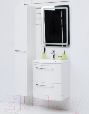 Шкаф-пенал для ванной De Aqua Тока 1 L / 167224 (белый)
