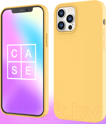 Чехол-накладка Case Cheap Liquid для iPhone 12 Pro Max (светло-розовый)