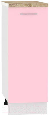Шкаф-стол кухонный Кортекс-мебель Корнелия Лира НШ30р (розовый/мадрид)