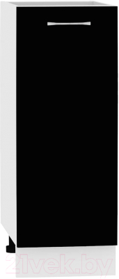 Шкаф-стол кухонный Кортекс-мебель Корнелия Лира НШ30р без столешницы (черный)