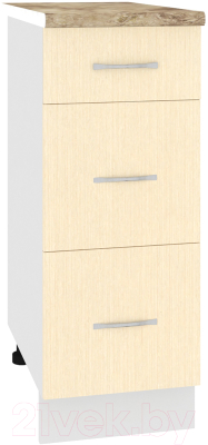 Шкаф-стол кухонный Кортекс-мебель Корнелия Лира НШ30р3ш (венге светлый/мадрид)