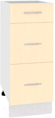 Шкаф-стол кухонный Кортекс-мебель Корнелия Лира НШ30р3ш без столешницы (венге светлый)