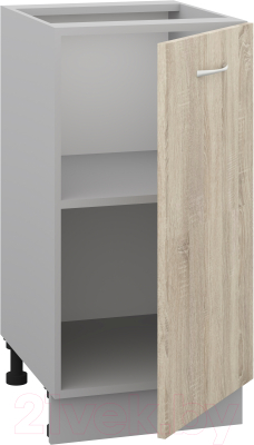 Шкаф-стол кухонный Кортекс-мебель Корнелия Лира НШ40р без столешницы (дуб сонома)